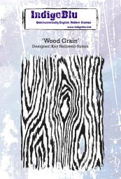 Wood Grain A6 Red Rubber Stamp by Kay Halliwell-Sutton